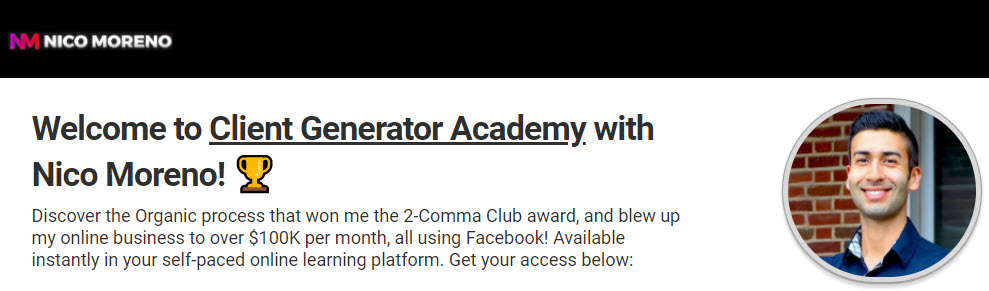 Nico Moreno – Client Generator Academy
