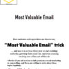 John Bejakovic – Most Valuable Email